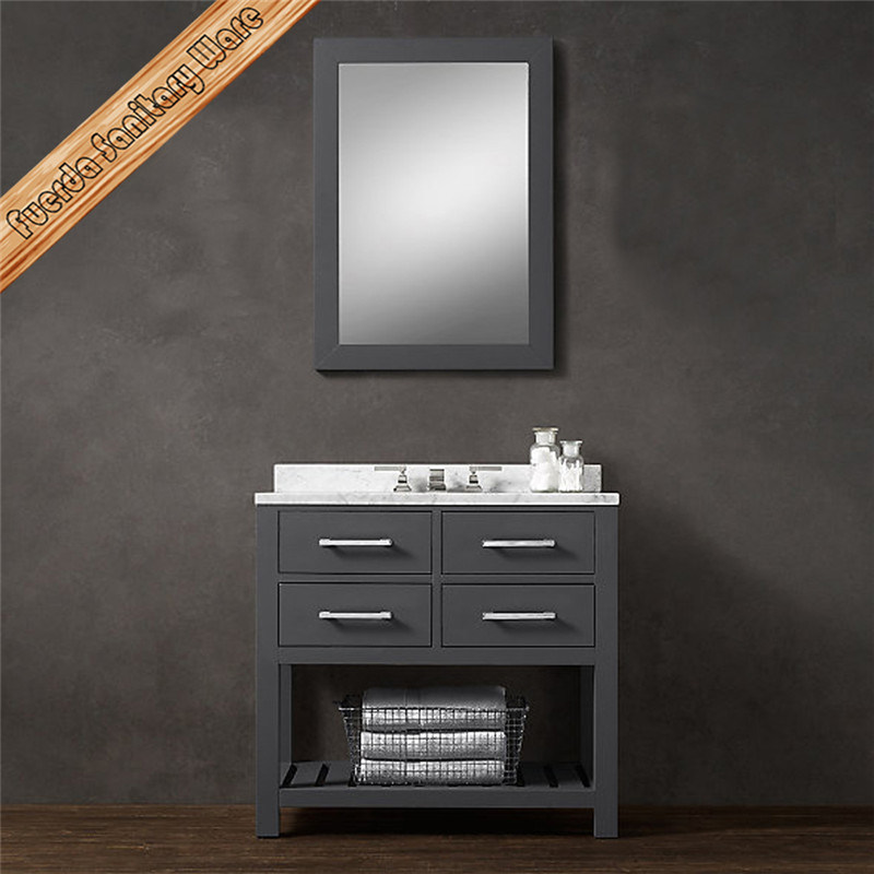 Marble Top Bathroom Cabinets / Solid Wood Bathroom Vanity