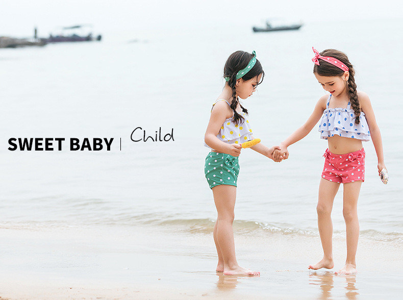 Two-Piece Children's Swimwear Summer Swimsuit Cute Young Kids Bikini Swimwear