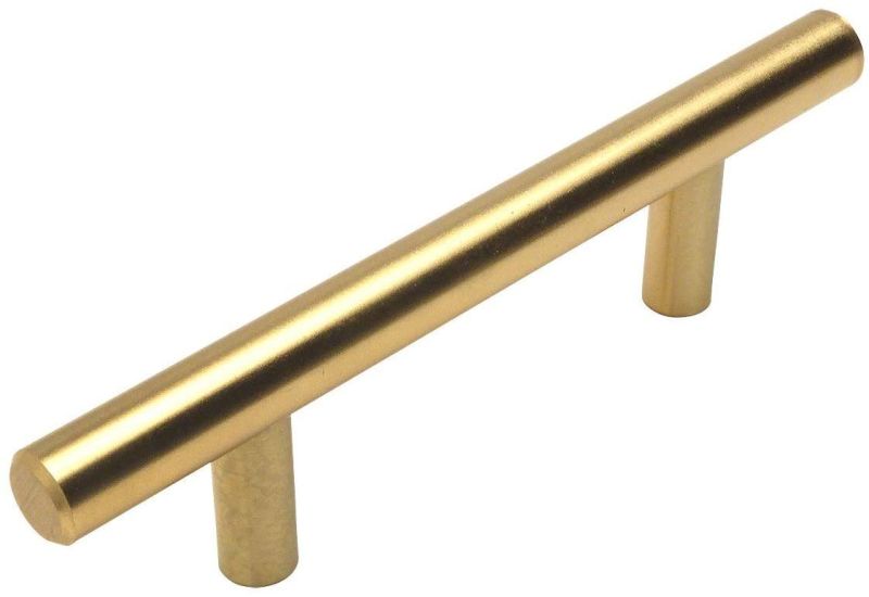 Brushed Brass Cabinet Hardware Euro Style Bar Handle Pull