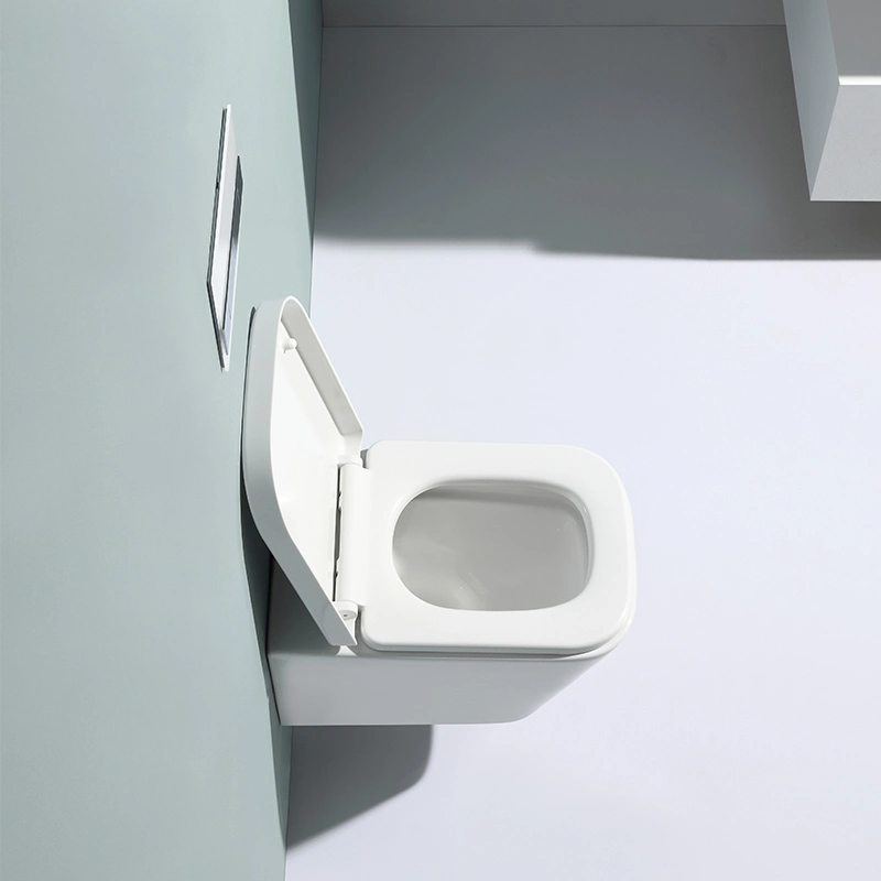 Western Style Square Shape Ceramic Wall Hung Wc Toilet