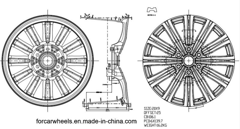 Aluminum Aftermarket 17 Inch Alloy Wheel Rims for Sale