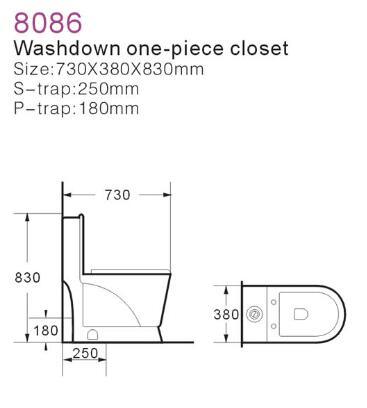 Bathroom Cupc Certificate Modern Western Elongate One Piece Toilet