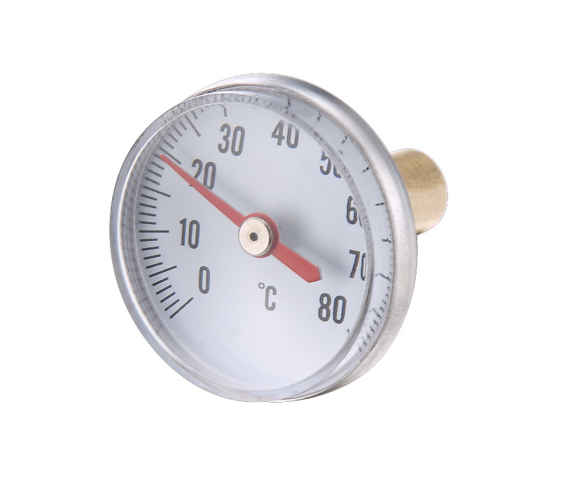 80mm Plastic Window 0-120celsius Thermometer 0-4bar Back Mount Combined Temperature and Pressure