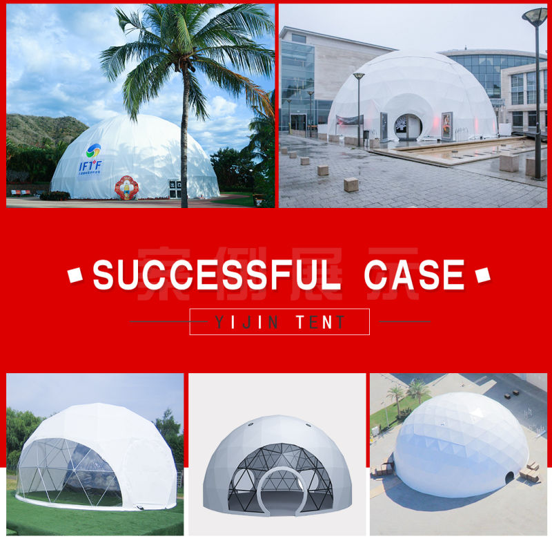 PVC 6m 15m Diameter Winter Camping Geodesic Igloo Dome Tent