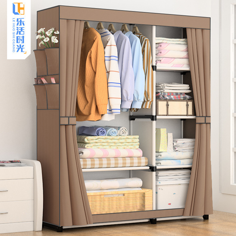 Simple Modern Assembly Wardrobe Fabric Storage Cabinet Wardrobe