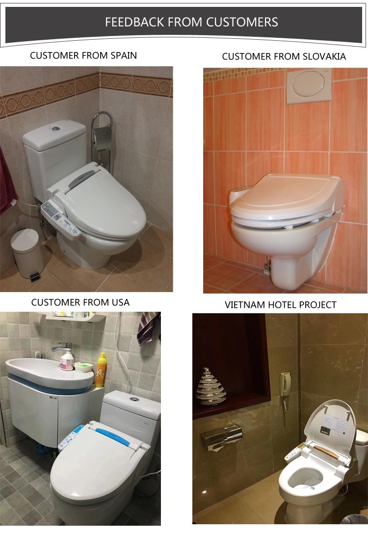 Automatically Soft Closing Electronic Toilet Bidet Toilet Seats