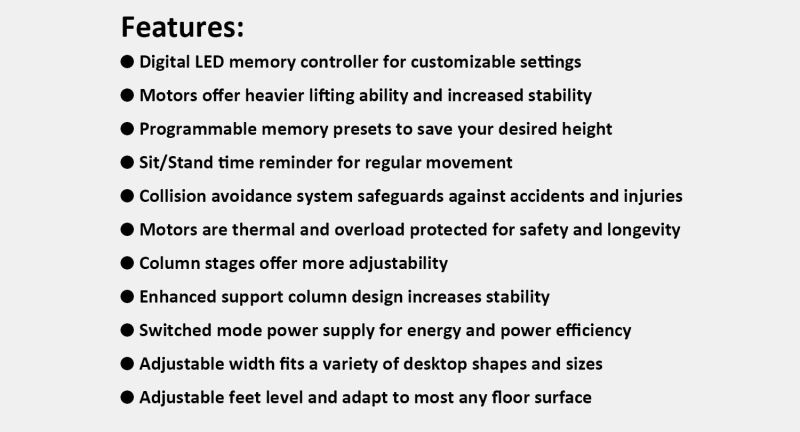 4 Memory Height Setting Adjust Height Sit Standing Desk