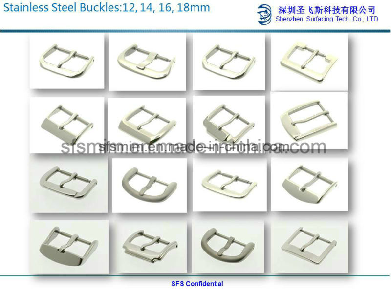 Stainless Steel Brushed Gold Watch Strap Buckle