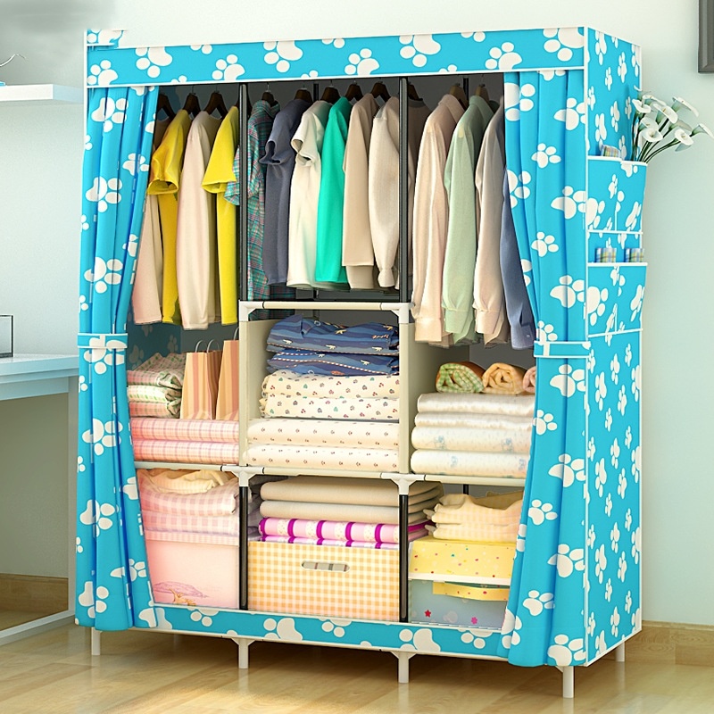 Simple Modern Assembly Wardrobe Fabric Storage Cabinet Wardrobe