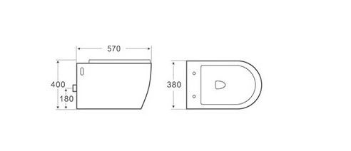 Ceramic Wall Hung Toilet Wc for New Toilet