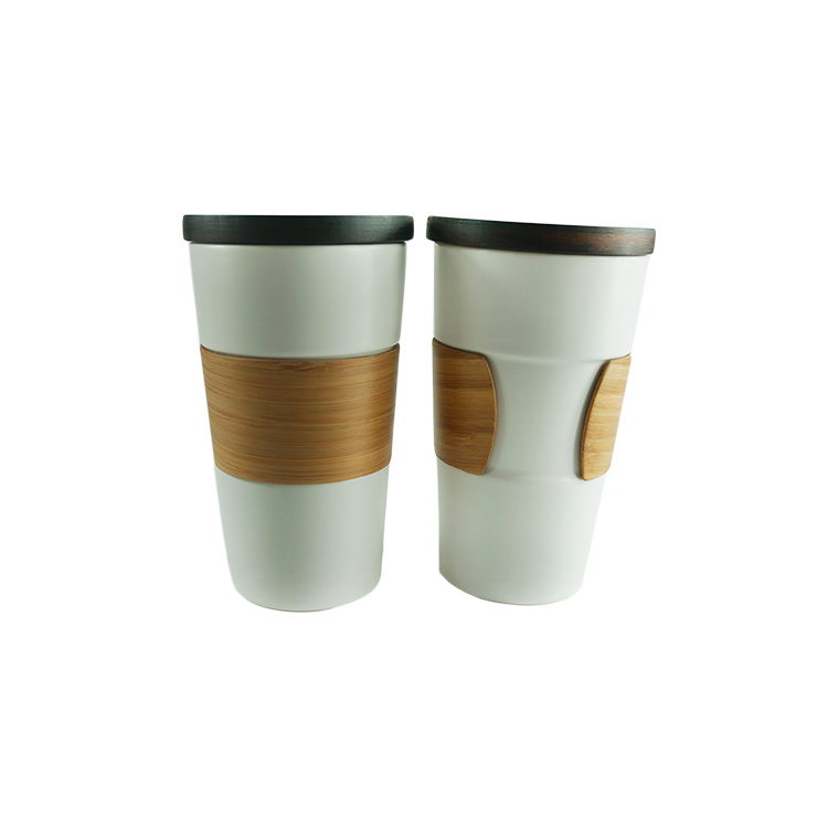 Bamboo Coffee Mug with Bamboo Lid for Drinking