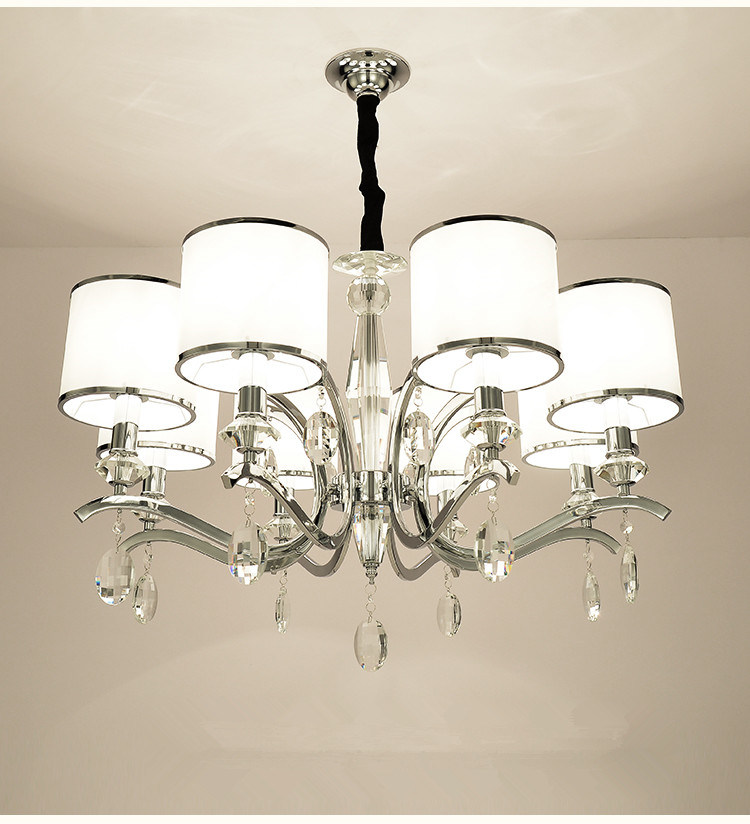 Brushed Nickel Sphere Chandelier with Lamshade (WH-MI-41)