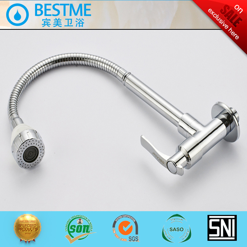 Desk Mounted Wall Mounted Flexible Kitchen Mixer Single Water Tap Bf-10100