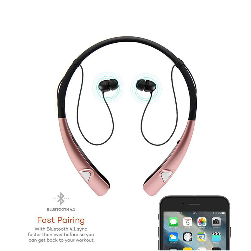 Soft Wireless Bluetooth Neck Headset Mobile Earphone for Smart Phone