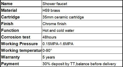 Bathroom Sanitaryware Brass Shower Faucet