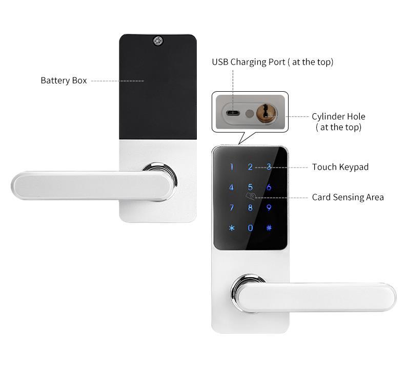 Ene Smart Ttlock Bluetooth APP Fingerprint Intelligent Smart Lock for Hotel Apartment