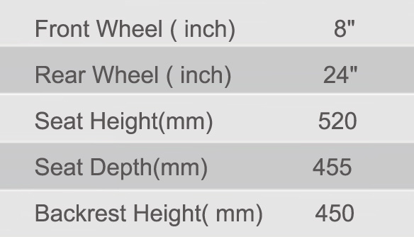 Lightweight Rigid Manual Wheel Chair with Toilet for Patient