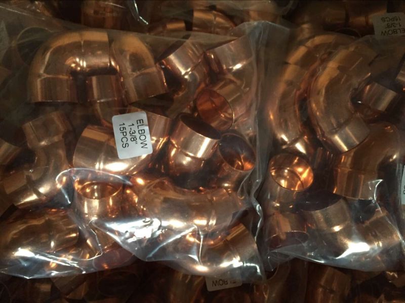 Refrigeration Part Copper Pipe Fittings, Copper Elbow, Copper Couple