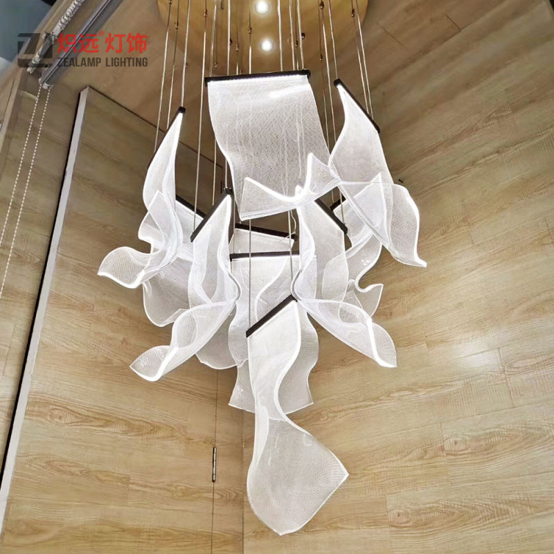 Fancy Hotel Decorative Modern Acrylic LED Hanging Ceiling Chandelier Lamp