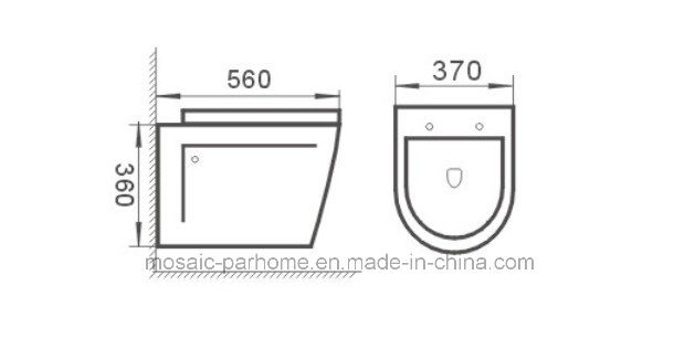 KY01 Ceramic Wall Hang Toilet Wc for New Toilet