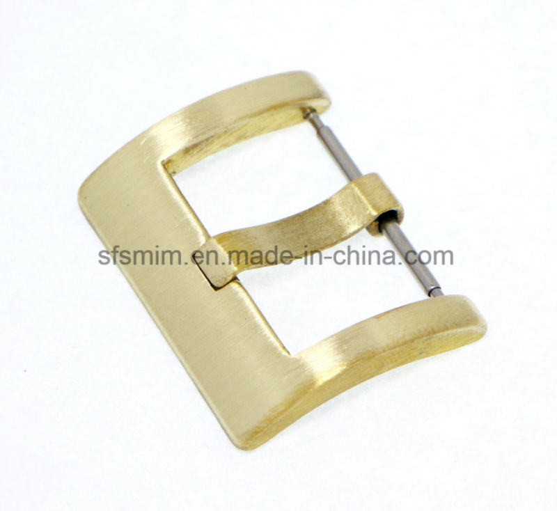 Stainless Steel Brushed Gold Plated Watch Buckle Sfs-K251s