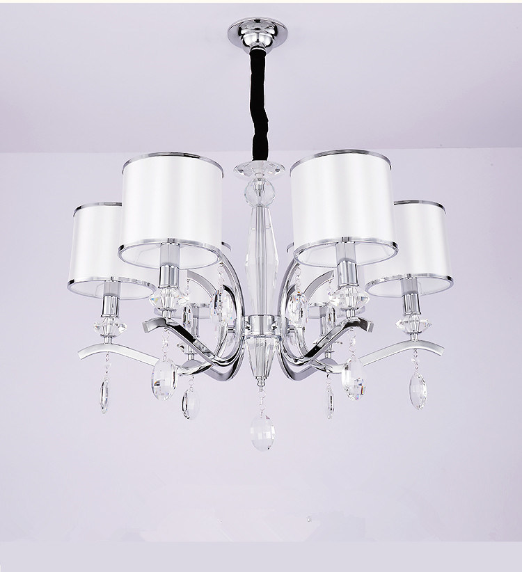 Brushed Nickel Sphere Chandelier with Lamshade (WH-MI-41)