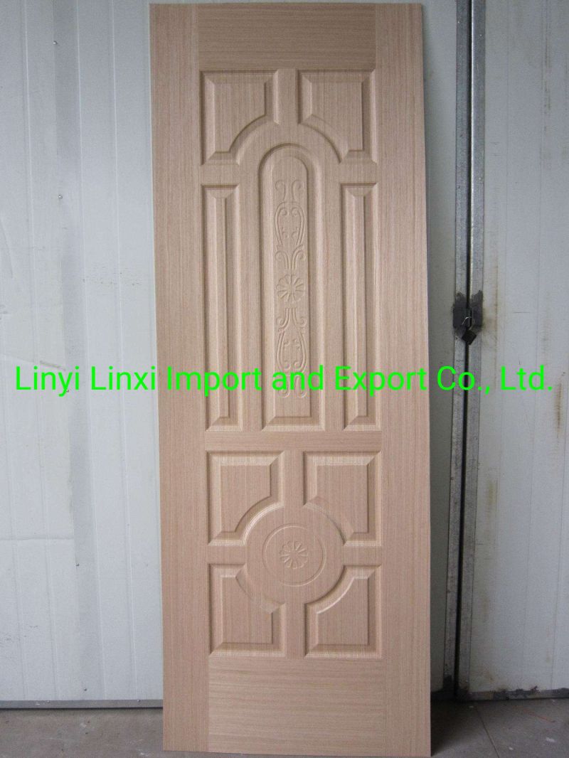 MDF/HDF Melamine/ Veneer Moulded Door Skin for Door Panel