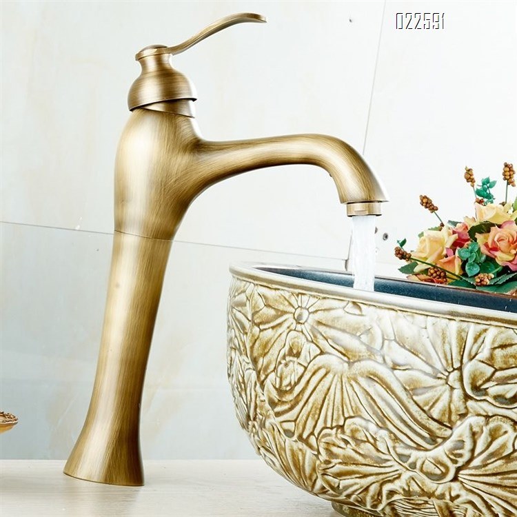 Luxury Copper Bathroom Accessories Tap Basin Faucet