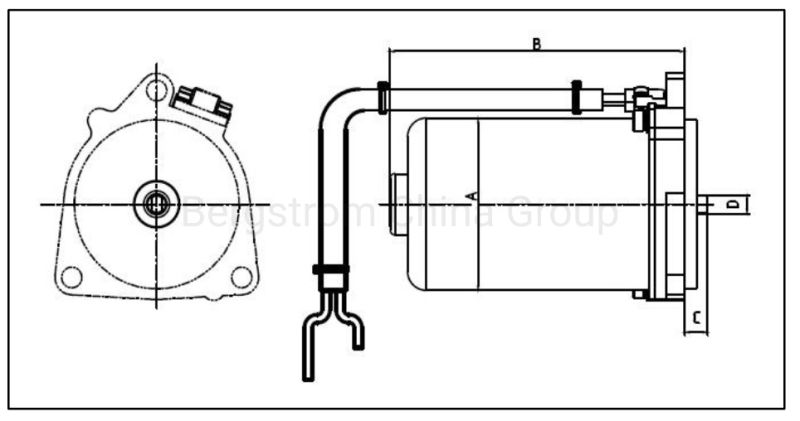 12V DC Outboard Engine Marine Motor Oil Pump Motor BZY103