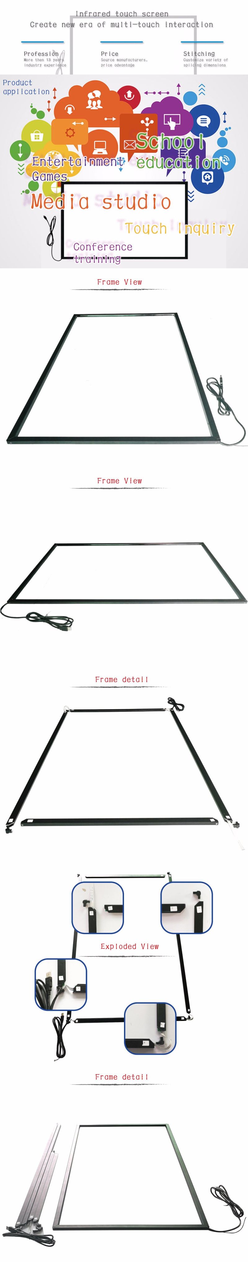 CF Card Wall Mount IR Touch Monitor for Whiteboard