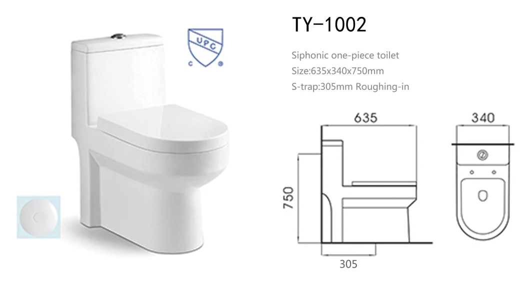 Chinese Factory Cupc Floor Mounted One Piece Wc Ceramic Toilet