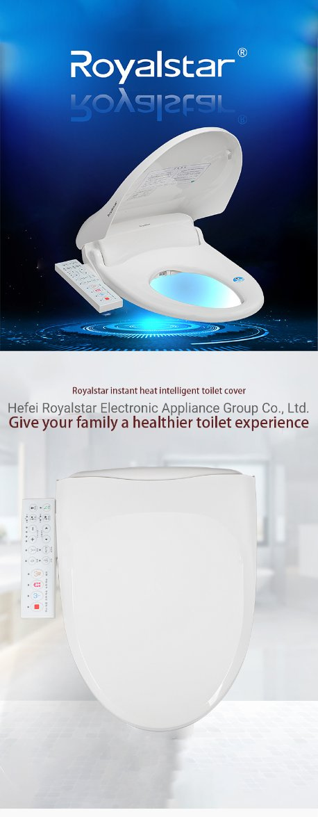 Self Cleaning Warm Air Bathroom Heated Electric Elongated Intelligent Toilet Seat