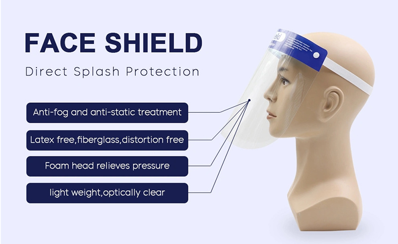 Protective Anti-Fog Face Splash Shield Face Protection Shield for Virus