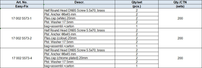 Brass Expansion Screw Wc Fixing Sets