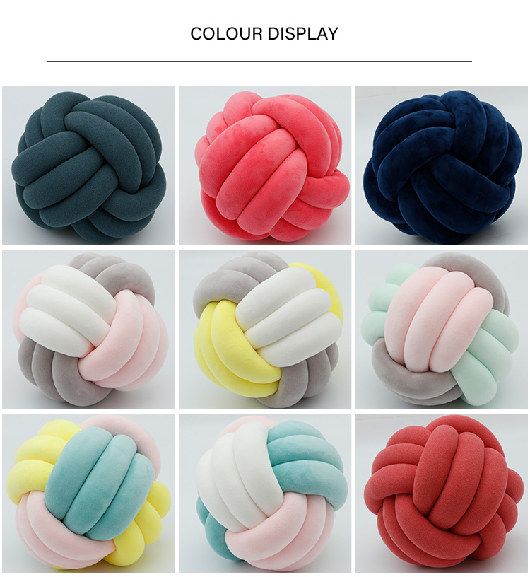 Creative Knot Ball Cushion Sofa Lumbar Pillow Chair Back Cushion Throw Pillow Decoration