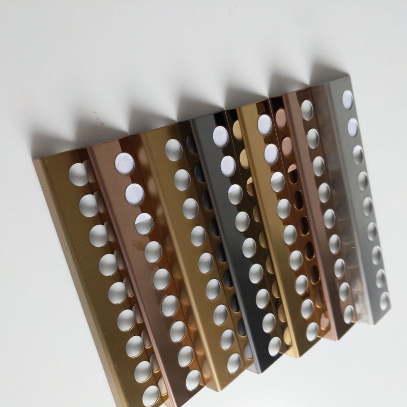 Brushed Rose Gold L Type Stainless Steel Tile Trim