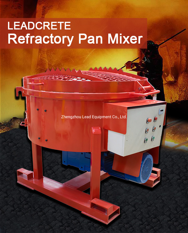 Portable Manual Castable Refractory Cement Pan Mortar Mixer