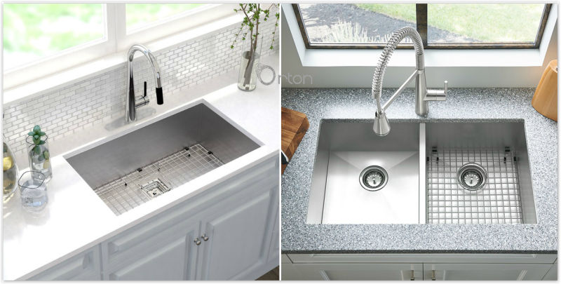 Kitchen Sink - Double Bowl 860 X 440 - Brushed Nickel