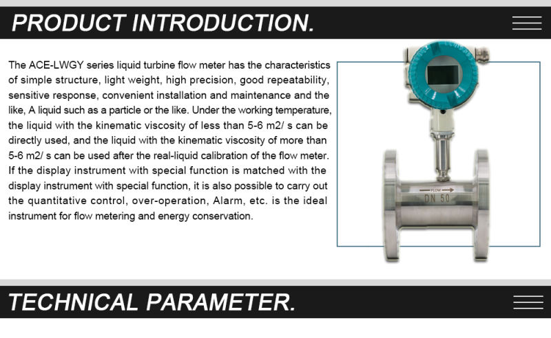 Easy Program RS485 Smart Water Flowmeter Liquid Turbine Flow Meter