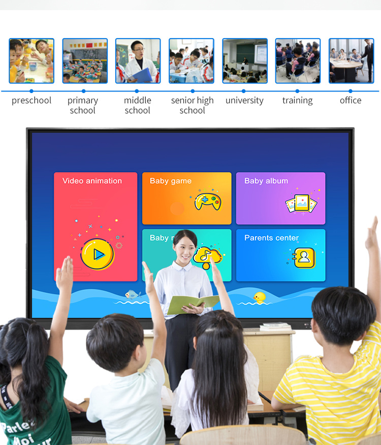 Portable Free Stand All in One Digital Smart LCD Touch Screen Interactive Whiteboard School