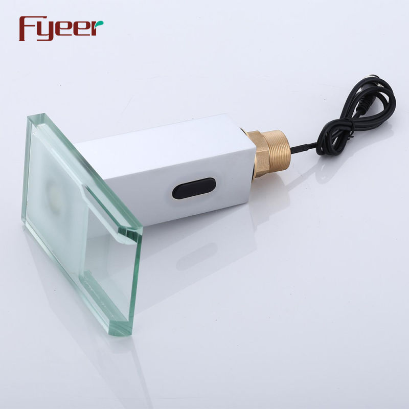 Fyeer Glass Spout Waterfall Automatic Sensor Faucet with LED Light