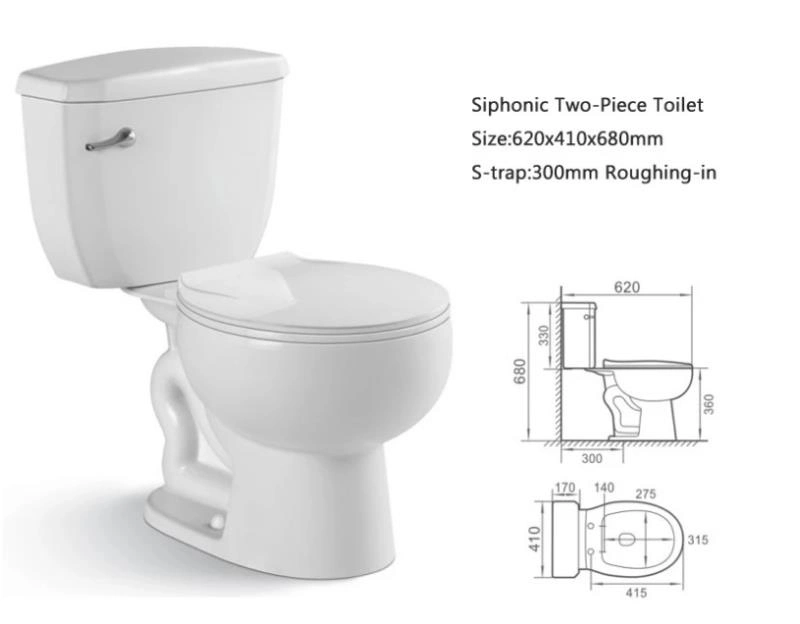 Sairi Close Coupled Toilet Wc Toilet for European