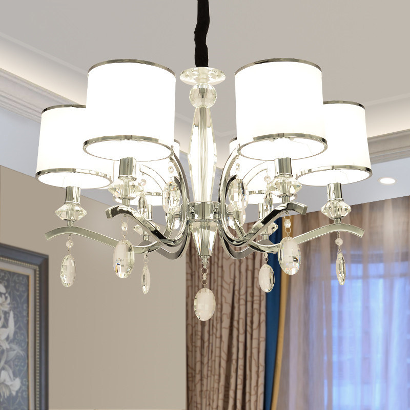 Brushed Nickel Sphere Chandelier with Lamshade (WH-MI-41)