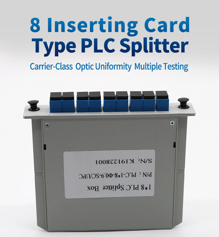 Fiber Optic Equipment Cassette Card PLC Splitter