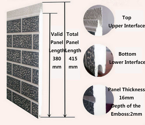 Easy Install Wall Panel Light Weight House Panel PU Sandwich Panel