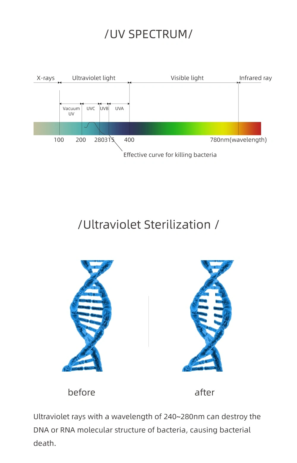 99.99% Sterilization Rate Commercial Sanitizer Wall Mount UVC LED Sterilizer for Hotels, Factories