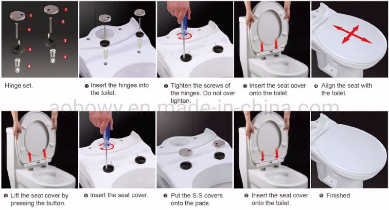 Manufacturer Export UF Removeable Toilet Seat, Square, Toddler Toilet Seat (Au107)