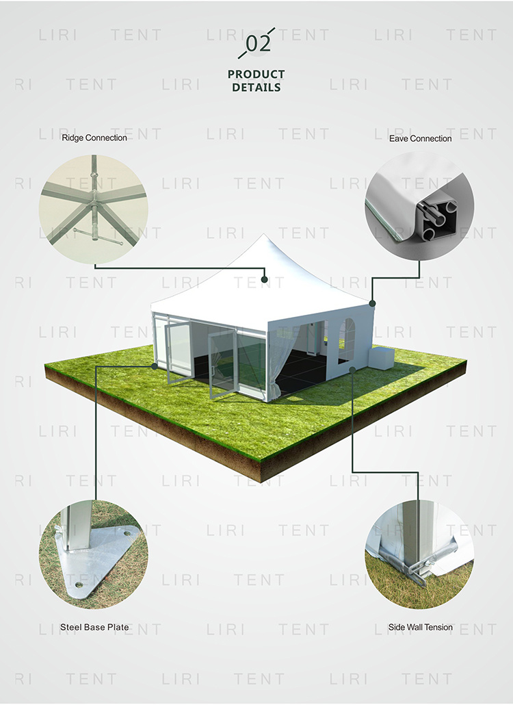 Wind Resistant Gazebo Canopy Tents for Temporary Mobile Public Toilets