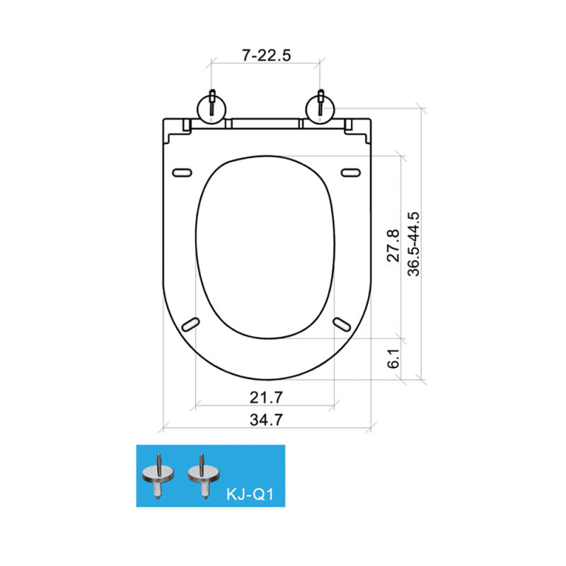 Toilet Lid Universal Toilet Seat Thickened Toilet Seat Pressure Resistant Mute Toilet Seat