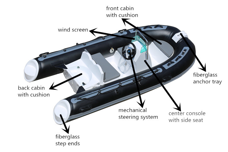 3.6m Rescue Inflatable Boats Hypalon Rescue Rib Boats Military Rigid Inflatable Boats